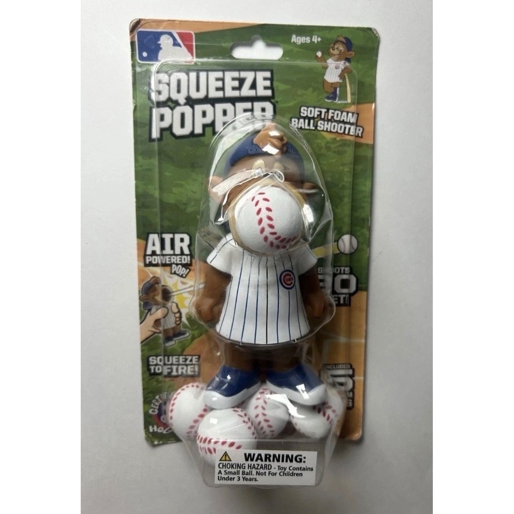 Hog Wild MLB Chicago Cubs Squeeze Popper Foam Ball Shooter Toy with 5 Balls